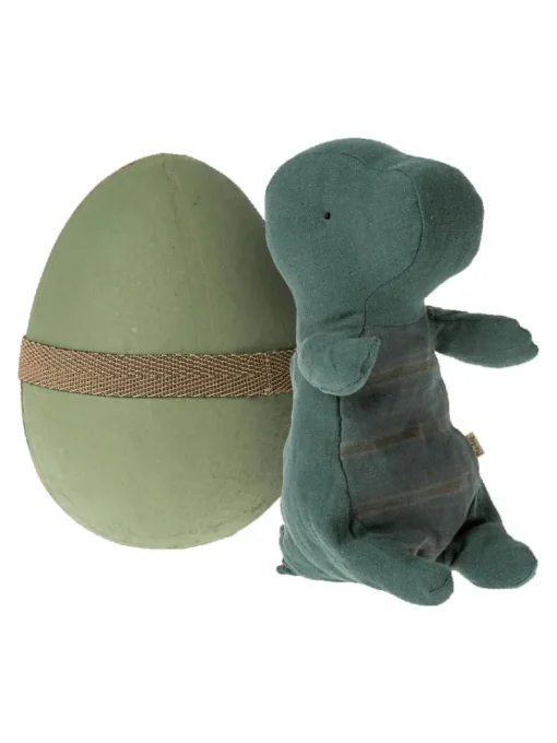 Lille Gantosaurus i æg, mørk petrol fra<Maileg Online