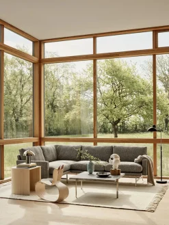 Lissoni PL117S Hjørnesofa, Moss 015 fra<Fritz Hansen Clearance