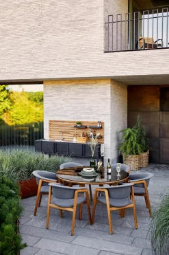 Luna Stol, teak/grey fra<Cane-line New