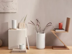 Lyngbyvasen i grøn glas fra<Lyngby Porcelæn Best