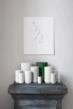 Lyngbyvasen i mørk grøn, H31 cm fra<Lyngby Porcelæn New