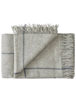 Mandø Plaid, medium grey fra<Silkeborg Uldspinderi Clearance