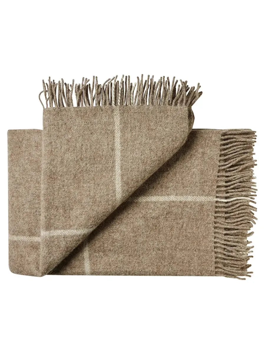 Mandø Plaid, medium grey fra<Silkeborg Uldspinderi Clearance