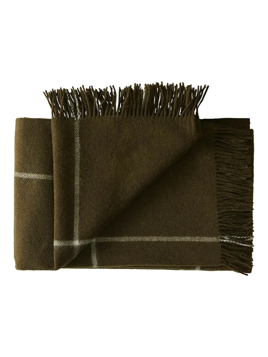 Mandø Plaid, oak brown fra<Silkeborg Uldspinderi Outlet