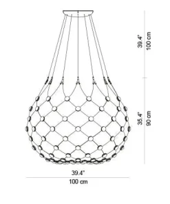 Mesh LED pendel Ø100 fra<Luceplan Discount