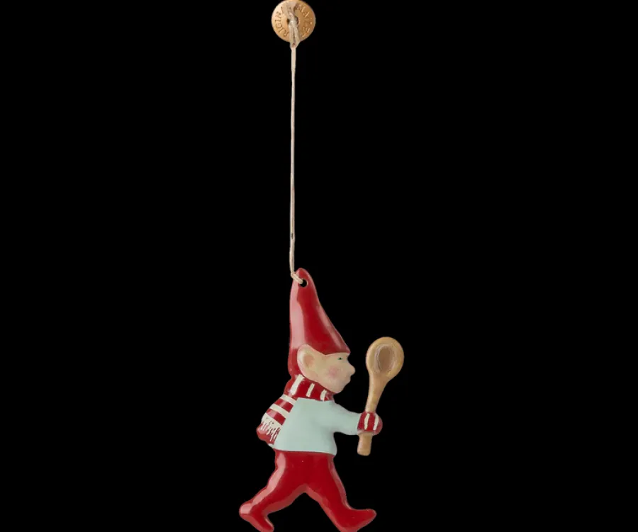 Metal ornament, Nisse med Trompet fra<Maileg Discount