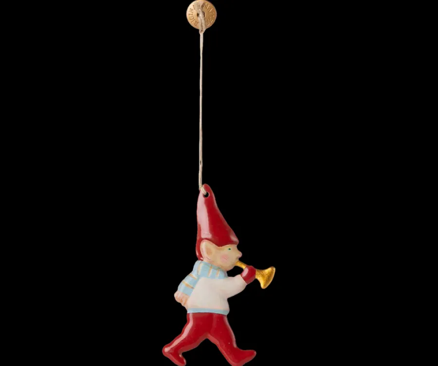 Metal ornament, Nisse med sukkerstok fra<Maileg Outlet