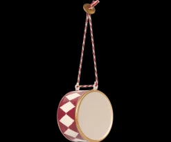 Metal Ornament, tromme, lille - rød fra<Maileg Discount