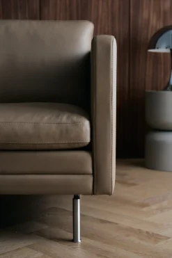 MH276 4 pers. sofa i Baltique anilinlæder fra<Mogens Hansen New