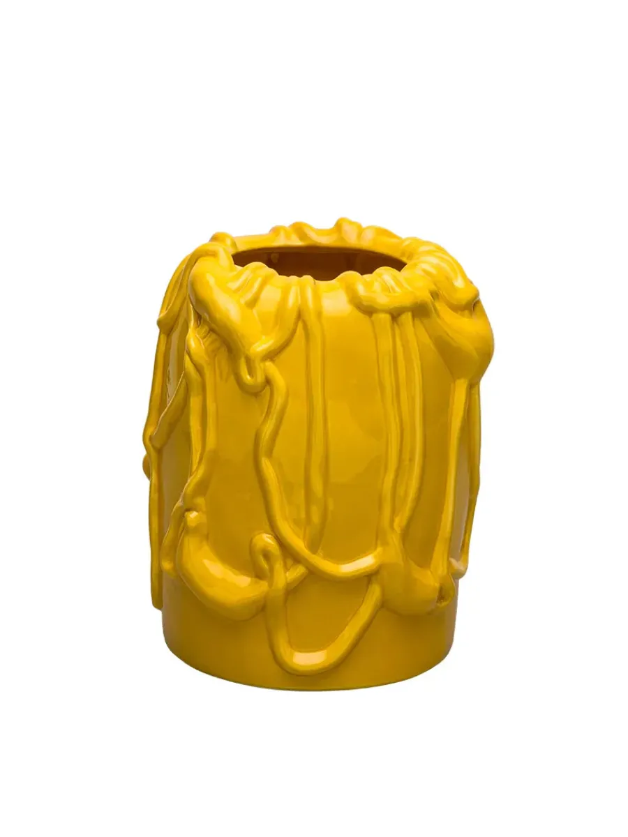 Michael Kvium Jam Vase, empire yellow fra<raawii