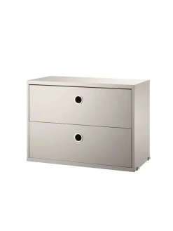 Modul m. To Skuffer, B58 fra String<String Furniture Best