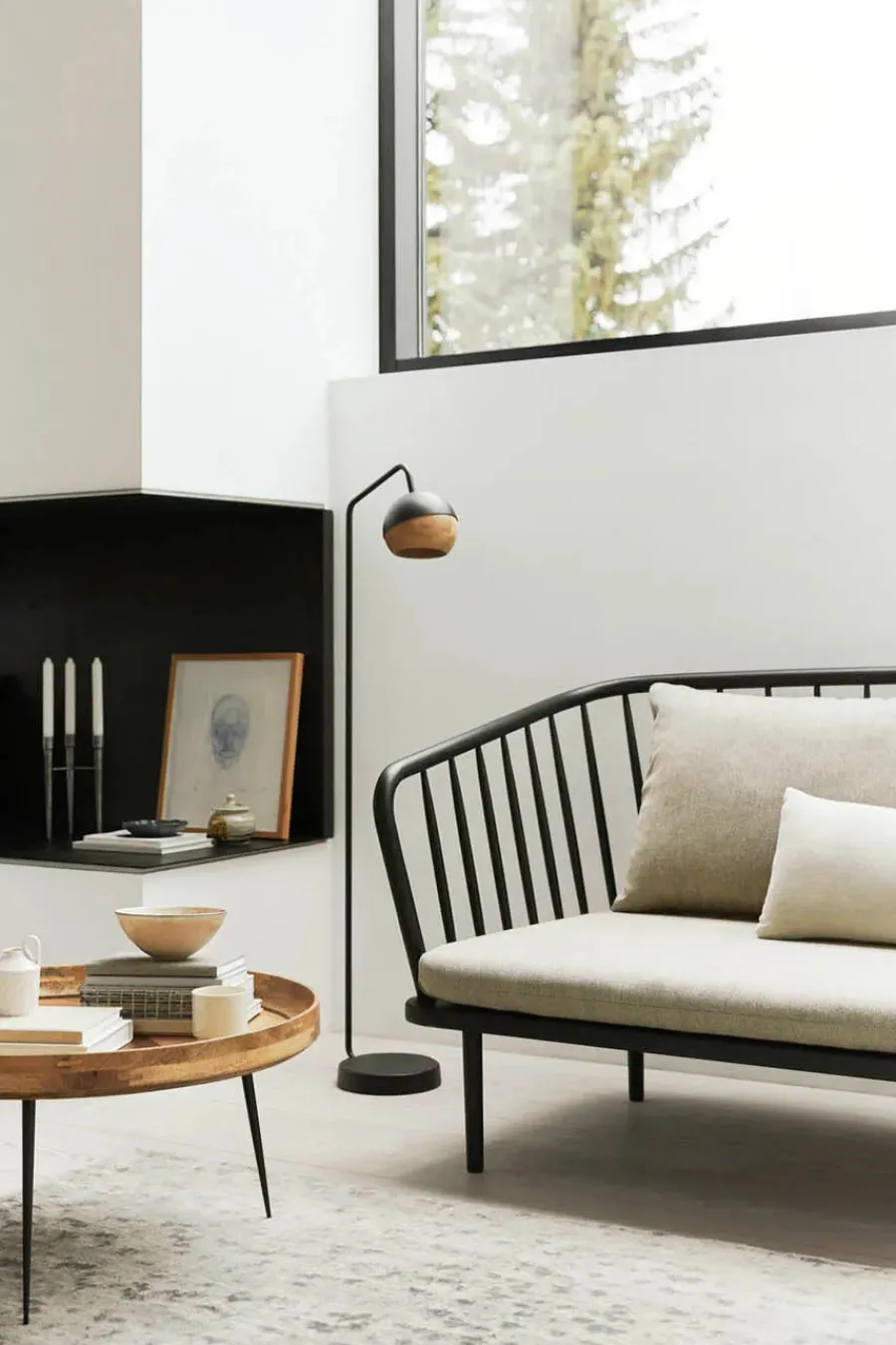 Mollis sofa, sort eg og uld fra<Mater Clearance