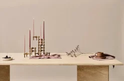 Nagel Lysestage, børstet krom fra<STOFF Nagel Outlet