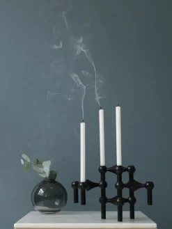 Nagel Lysestage, børstet krom fra<STOFF Nagel Outlet