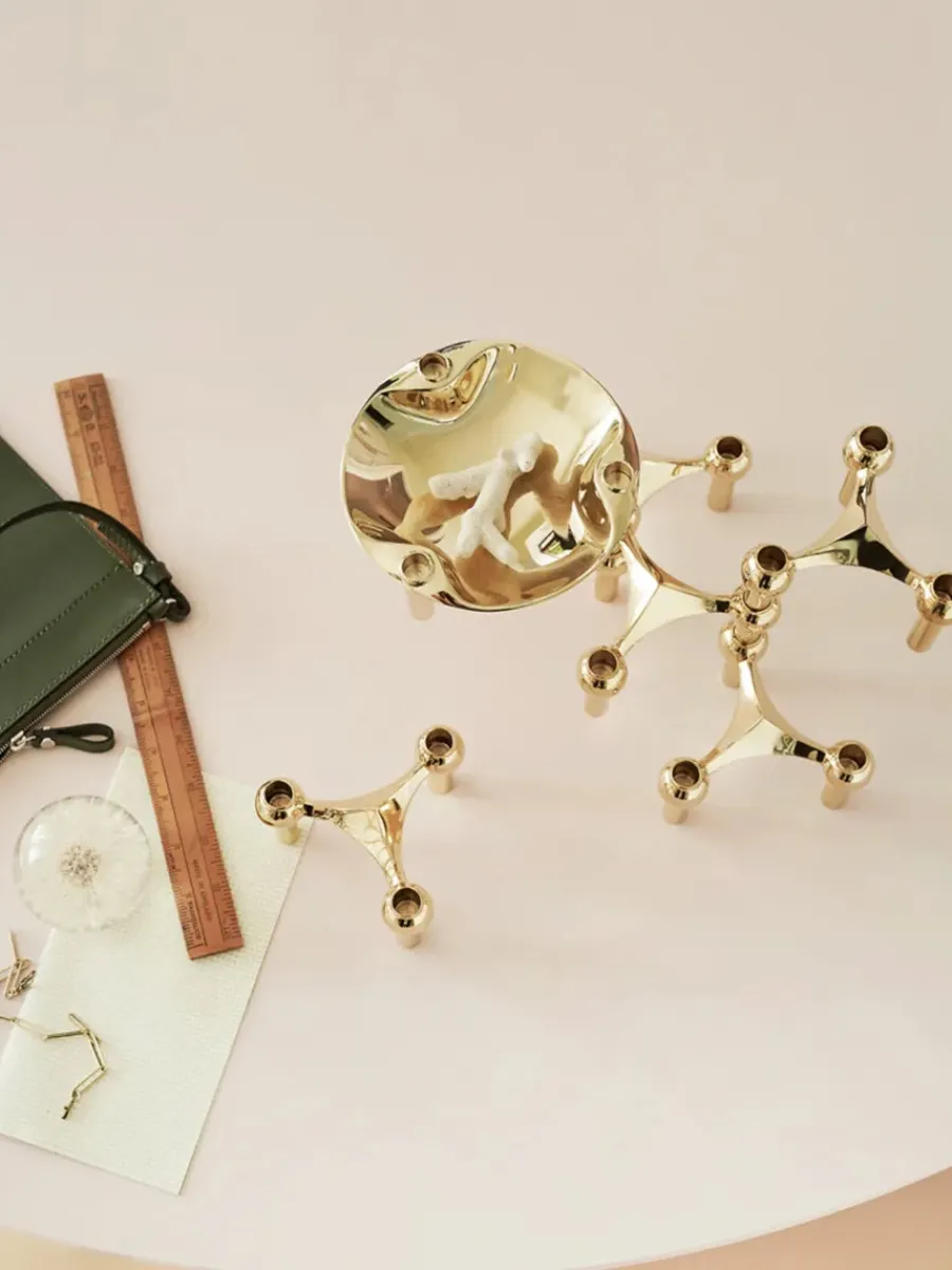 Nagel Lysestage, rosa guld fra<STOFF Nagel Discount