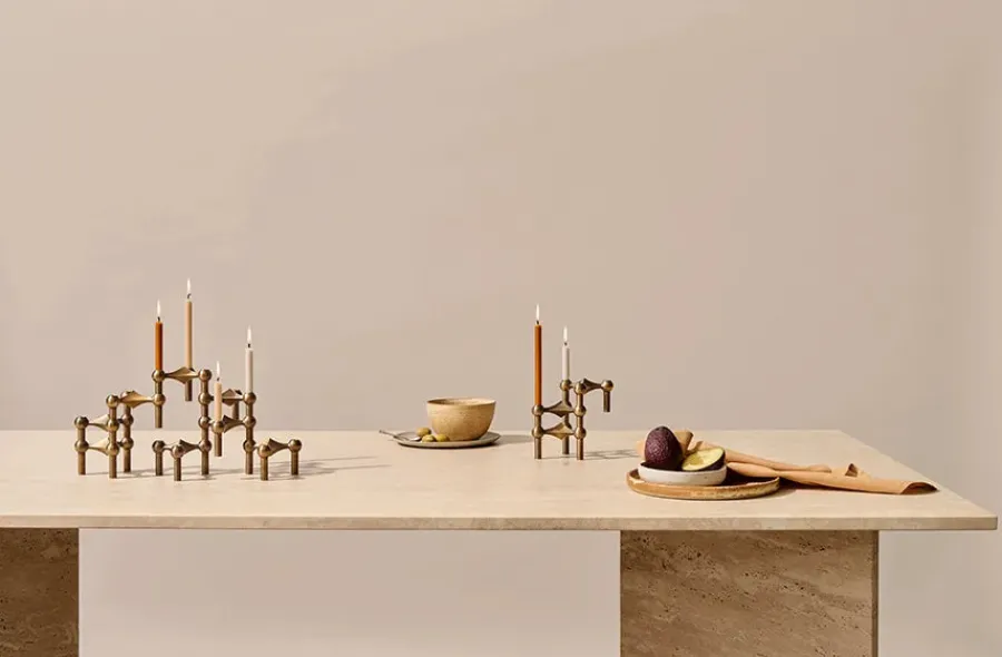 Nagel Lysestage, sort krom fra<STOFF Nagel Best