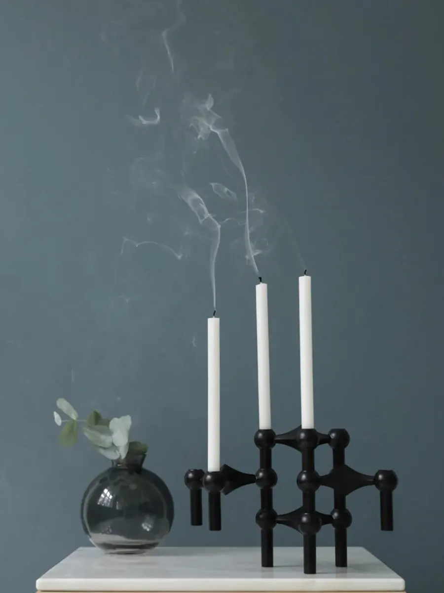 Nagel Lysestage, sort krom fra<STOFF Nagel Best