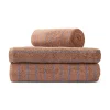 Naram towel - Camel & Ultramarine blue fra<Bongusta Clearance