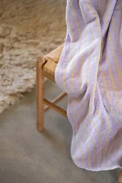 Naram towel - Camel & Ultramarine blue fra<Bongusta Clearance