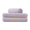 Naram towel - Lilac & Neon yellow fra<Bongusta Online