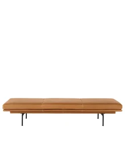 Outline Daybed, cognac leather fra<Muuto Discount