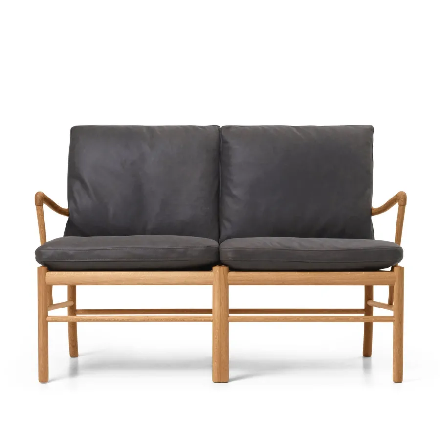 OW149-2 Colonial sofa valnød olie, Terra-læder af Ole Wanscher<Carl Hansen & Søn Hot