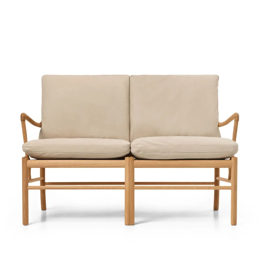 OW149-2 Colonial sofa valnød olie, Terra-læder af Ole Wanscher<Carl Hansen & Søn Hot