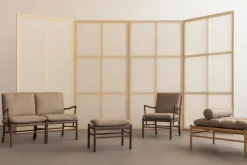 OW149-2 Colonial sofa valnød olie, Terra-læder af Ole Wanscher<Carl Hansen & Søn Hot