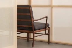 OW149-2 Colonial sofa valnød olie, Terra-læder af Ole Wanscher<Carl Hansen & Søn Hot