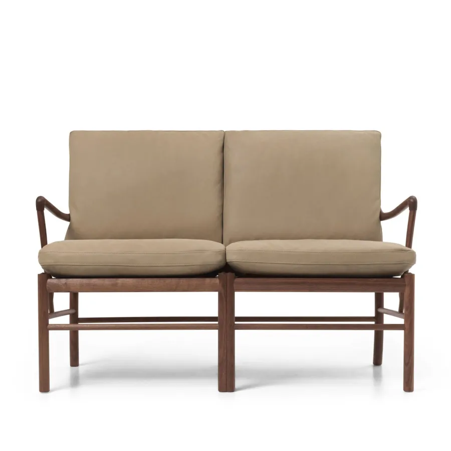 OW149-2 Colonial sofa valnød olie, Terra-læder af Ole Wanscher<Carl Hansen & Søn Hot