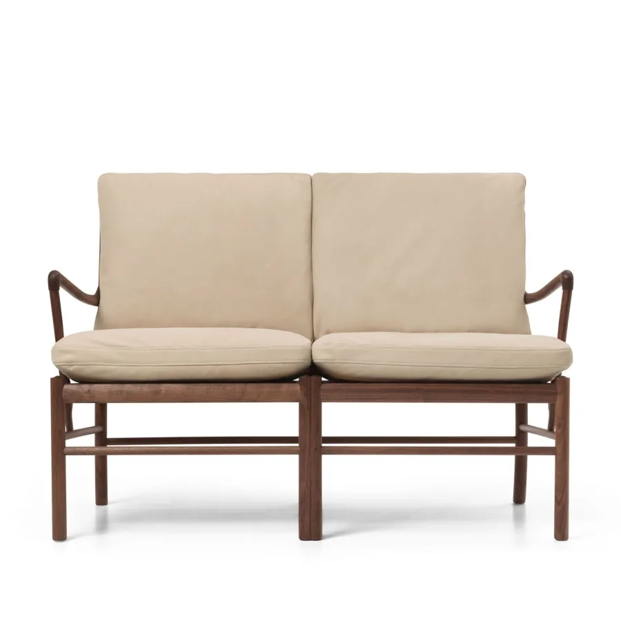 OW149-2 Colonial sofa valnød olie, Terra-læder af Ole Wanscher<Carl Hansen & Søn Hot