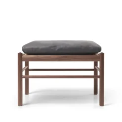 OW149F Fodskammel til Colonial lænestol, valnød olie, Terra-læder af Ole Wanscher<Carl Hansen & Søn Sale