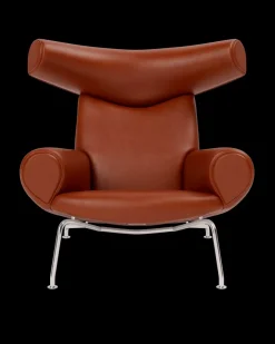 OX Chair - Cera 905 læder i Russet Brown af Hans J. Wegner<Fredericia Furniture Sale