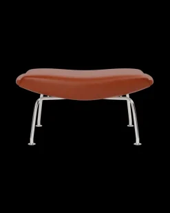 OX Skammel - Cera 905 læder i Russet Brown af Hans J. Wegner<Fredericia Furniture Discount