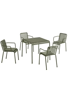 Palissade sæt, 4 armstole og bord i olive fra<HAY Clearance