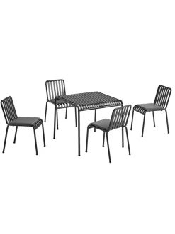 Palissade sæt, 4 armstole og bord i anthracite fra<HAY