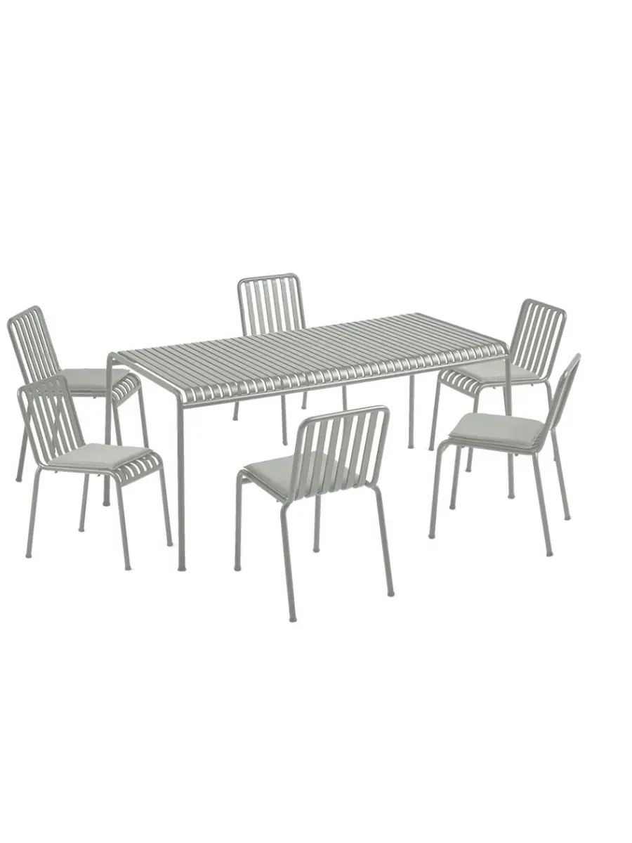 Palissade sæt, 6 stole og bord i iron red fra<HAY Online