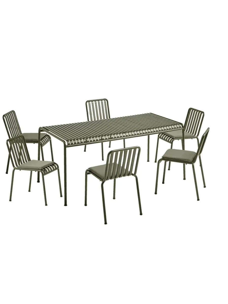 Palissade sæt, 6 stole og bord i anthracite fra<HAY