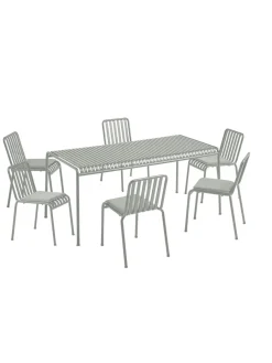 Palissade sæt, 6 stole og bord i anthracite fra<HAY