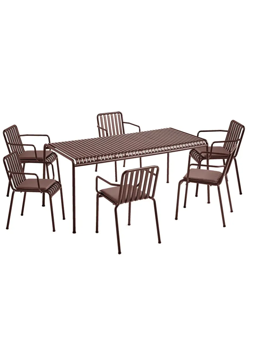 Palissade sæt, 6 stole og bord i anthracite fra<HAY