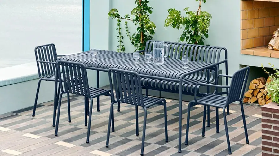 Palissade Table 170x90, Deep Blue fra<HAY