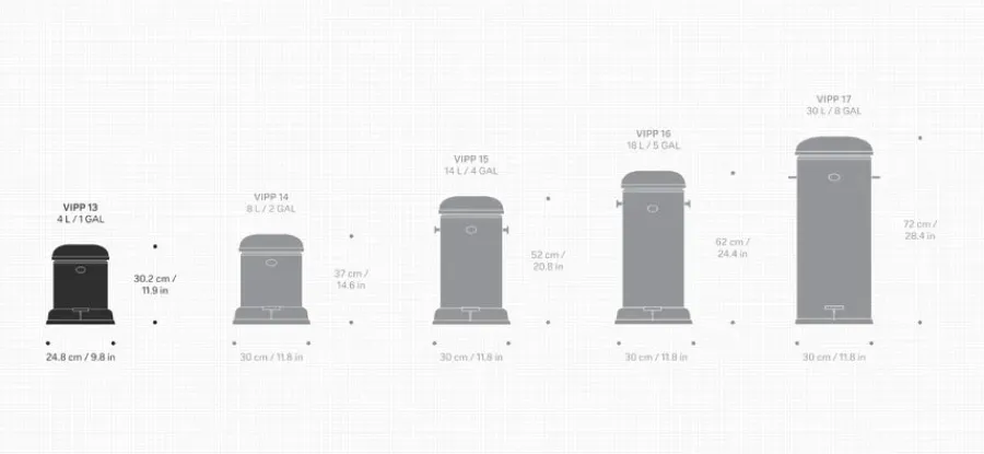 Pedalspand 13 - 4 L, sort fra<Vipp Hot