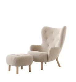 Petra VB3 inkl. Skammel, sheepskin moonlight fra<&Tradition Best