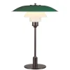 PH 3½-2½ Bordlampe, grøn af Poul Henningsen<Louis Poulsen