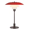 PH 3½-2½ Bordlampe, rød af Poul Henningsen<Louis Poulsen New
