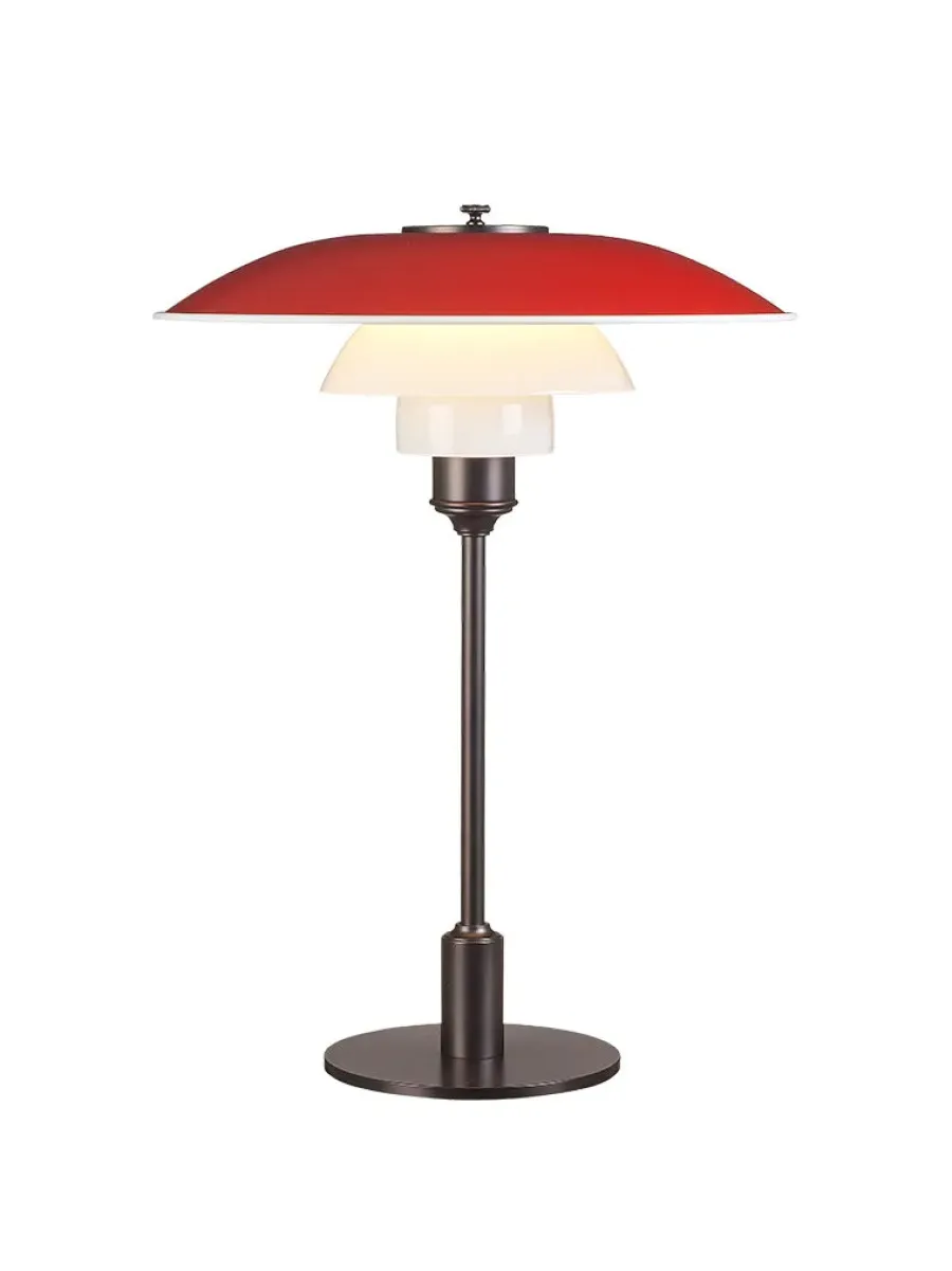 PH 3½-2½ Bordlampe, rød af Poul Henningsen<Louis Poulsen New