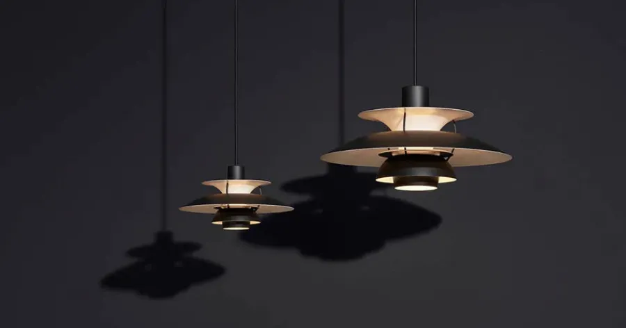 PH 5 Mini Pendant, Monochrome Burgundy af Poul Henningsen<Louis Poulsen Sale