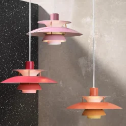 PH 5 Mini Pendant, Monochrome Pale Pewter af Poul Henningsen<Louis Poulsen Clearance