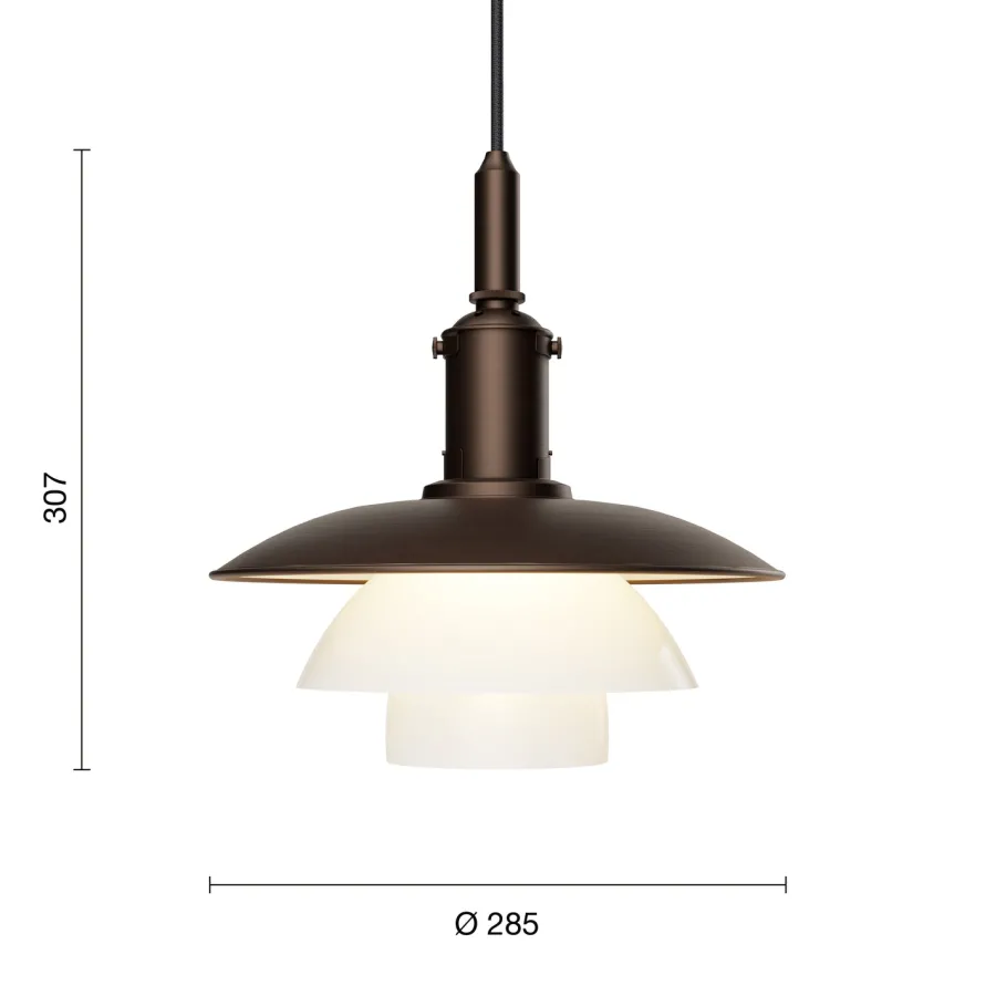 PH 3/3 pendel, messing/opalt glas, limited edition 2022 af Poul Henningsen<Louis Poulsen New