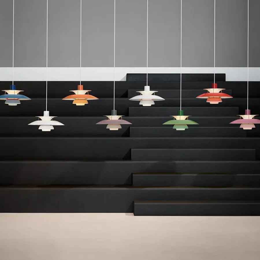 PH 5 pendel, Pastel Blue Rose Peach af Poul Henningsen<Louis Poulsen Best